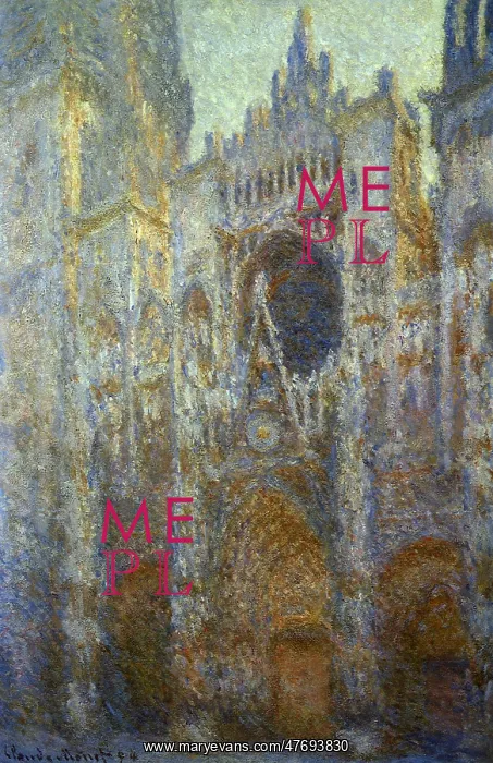  : Rouen Cathedral, West Facade, by Monet