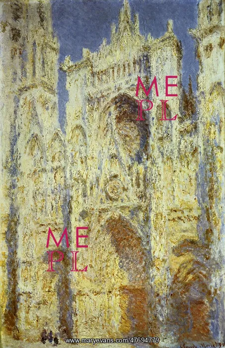 : Rouen Cathedral, West Facade, Sunlight, by Monet : Rouen Cathedral, West Facade, Sunlight, by Monet
