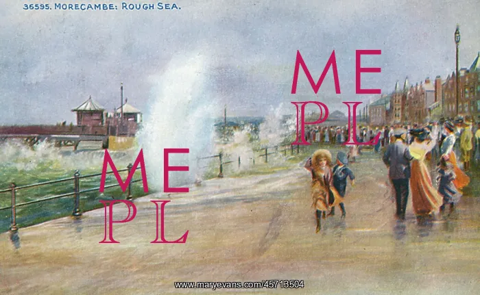 : Rough Sea - Morecambe, Lancashire : Rough Sea - Morecambe, Lancashire
