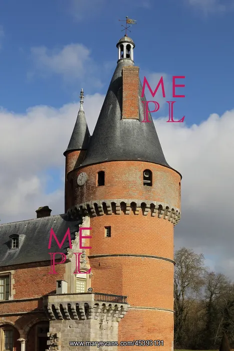 : Round tower, Chateau de Maintenon, Eure-et-Loir, France : Round tower, Chateau de Maintenon, Eure-et-Loir, France