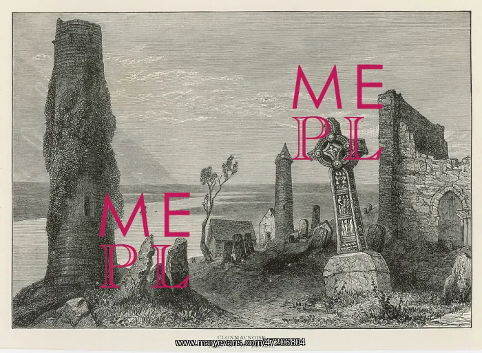 : ROUND TOWER, CLONMACNOISE : ROUND TOWER, CLONMACNOISE