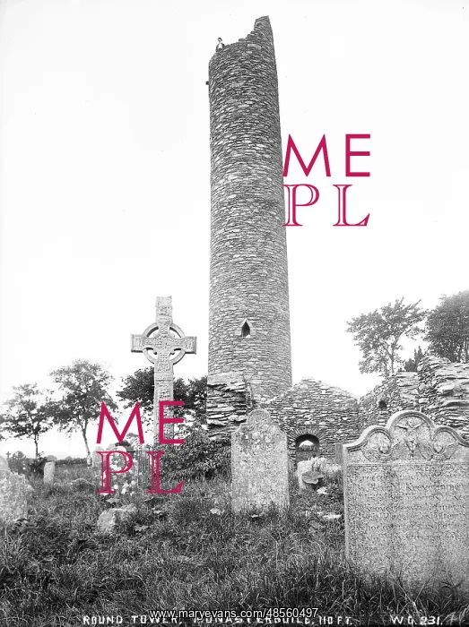 : Round Tower, Monasterboice, 110ft : Round Tower, Monasterboice, 110ft