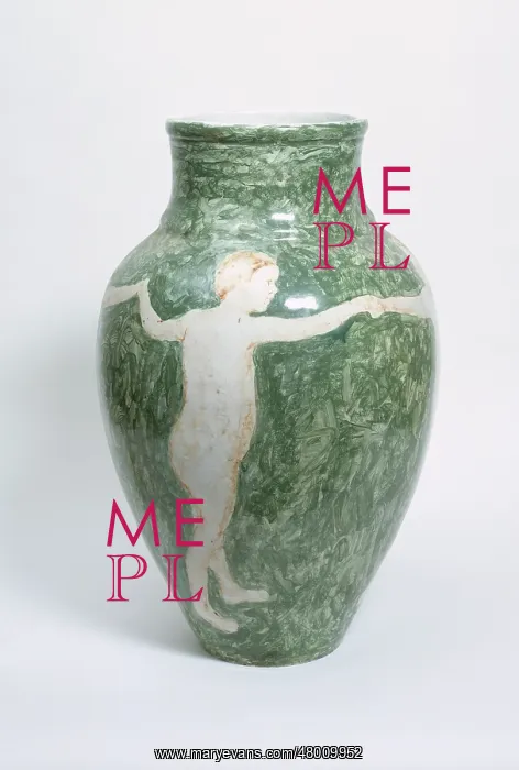 : Round vase with children decoration : Round vase with children decoration
