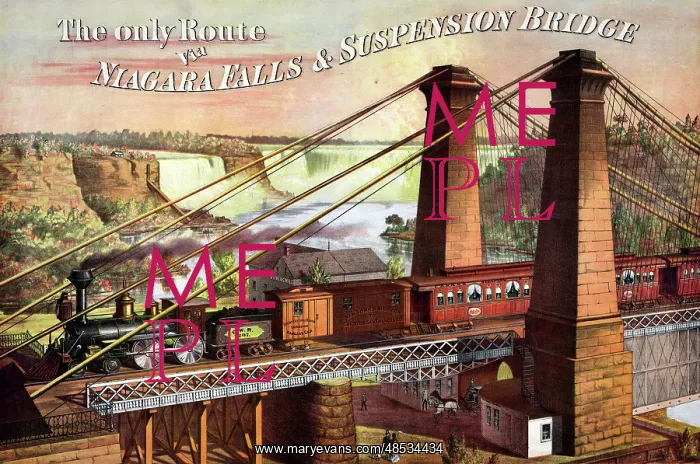 : The only route via Niagara Falls & Suspension Bridge : The only route via Niagara Falls & Suspension Bridge