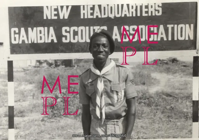 : Rover Scout outside headquarters, Gambia, West Africa : Rover Scout outside headquarters, Gambia, West Africa