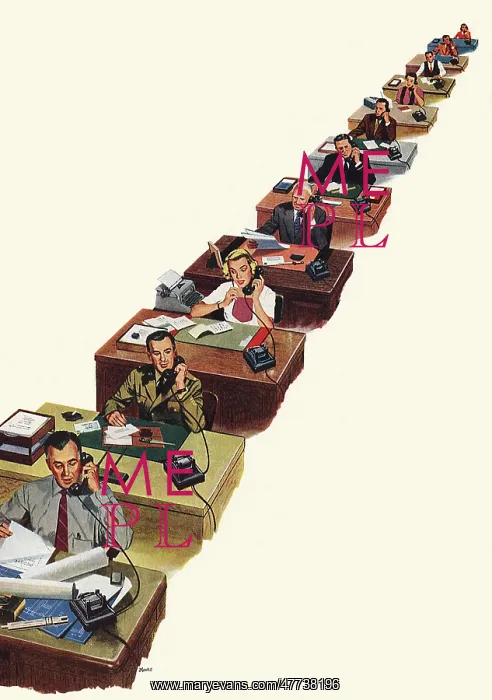  : Row of Employees on Phones