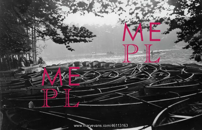 : Rowboats on the lake in the Bois de : Rowboats on the lake in the Bois de
