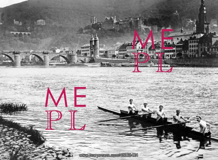 : Rowing students in Heidelberg : Rowing students in Heidelberg