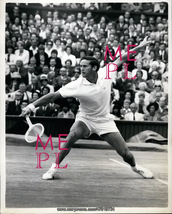 : Roy Emerson in tennis match at Wimbledon : Roy Emerson in tennis match at Wimbledon
