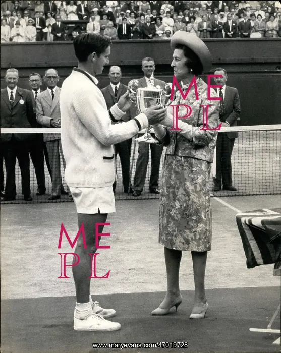 : Roy Emerson wins men's singles final at Wimbledon : Roy Emerson wins men's singles final at Wimbledon