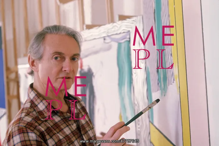 : Roy Lichtenstein in Studio, 1984 : Roy Lichtenstein in Studio, 1984