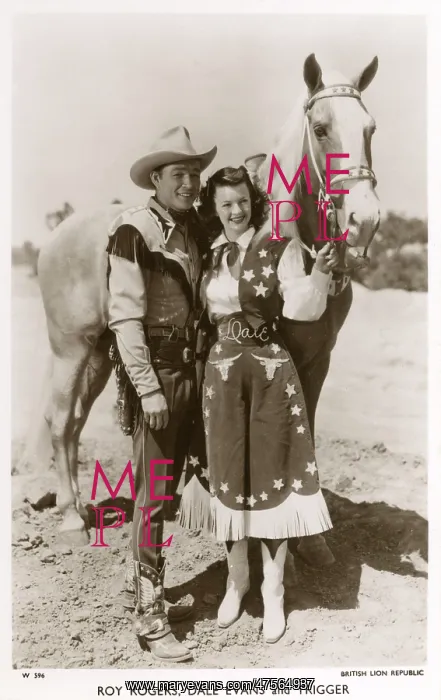  : Roy Rogers, Dale Evans and Trigger the horse