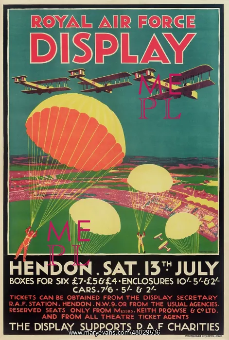 : Royal Air Force Display Poster, Hendon : Royal Air Force Display Poster, Hendon