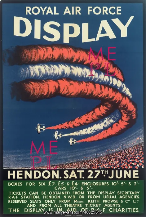 : Royal Air Force Display Poster, Hendon : Royal Air Force Display Poster, Hendon