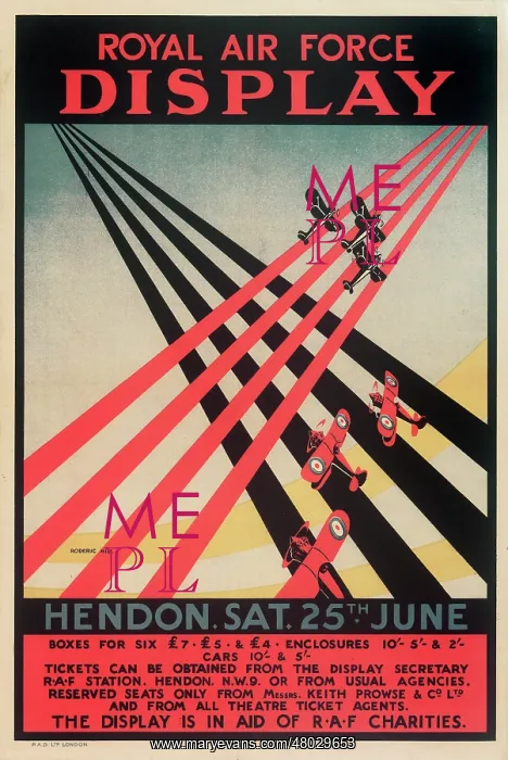 : Royal Air Force Display Poster, Hendon : Royal Air Force Display Poster, Hendon