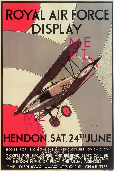 : Royal Air Force Display Poster, Hendon : Royal Air Force Display Poster, Hendon