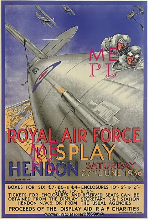 : Royal Air Force Display Poster, Hendon : Royal Air Force Display Poster, Hendon