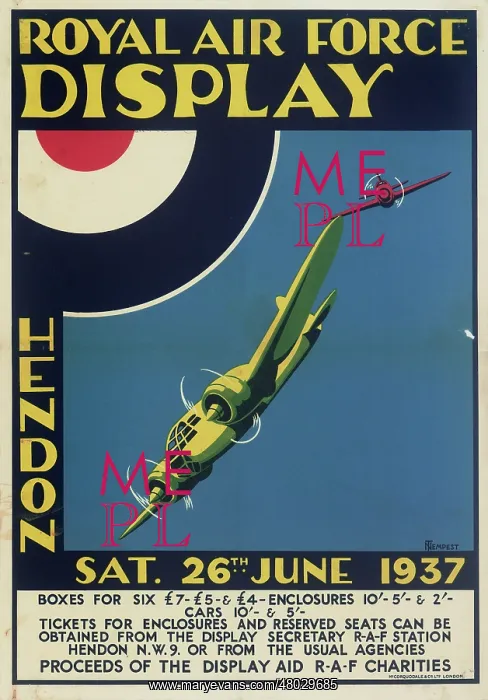 : Royal Air Force Display Poster, Hendon : Royal Air Force Display Poster, Hendon