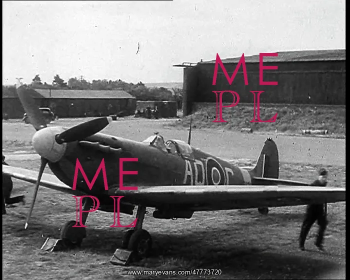 : Royal Air Force Spitfire Preparing For Take : Royal Air Force Spitfire Preparing For Take