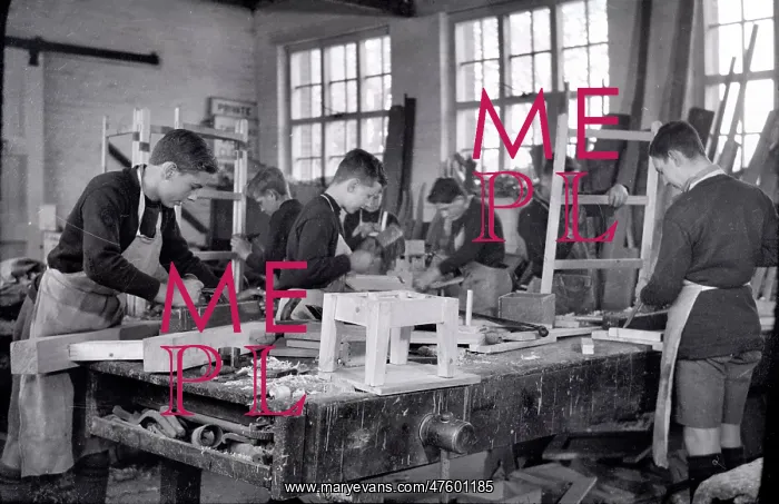: Royal Albert Orphanage, Bagshot, Surrey - woodworking : Royal Albert Orphanage, Bagshot, Surrey - woodworking