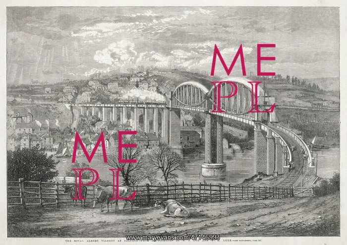 : Royal Albert railway bridge, Saltash, Cornwall : Royal Albert railway bridge, Saltash, Cornwall