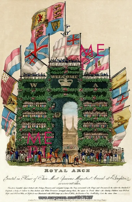 : Royal Arch, Brighton, erected for royal visit : Royal Arch, Brighton, erected for royal visit