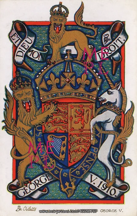 : The Royal Coat of Arms of King George V : The Royal Coat of Arms of King George V