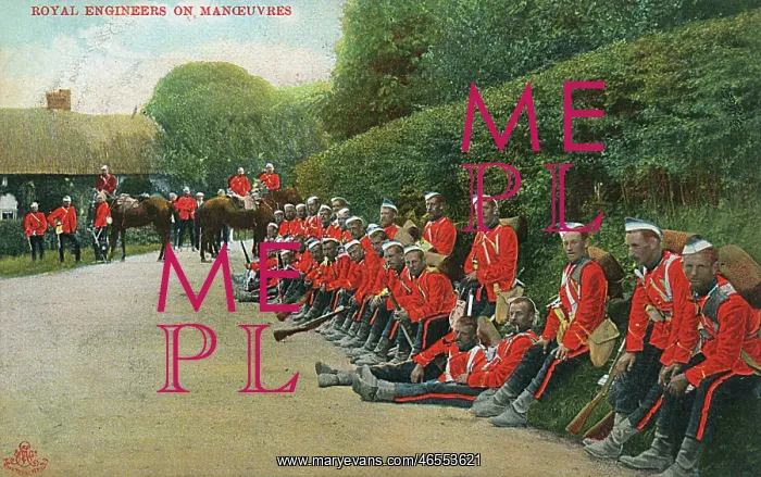 : Royal Engineers - British Army Regiment on manoeuvres : Royal Engineers - British Army Regiment on manoeuvres