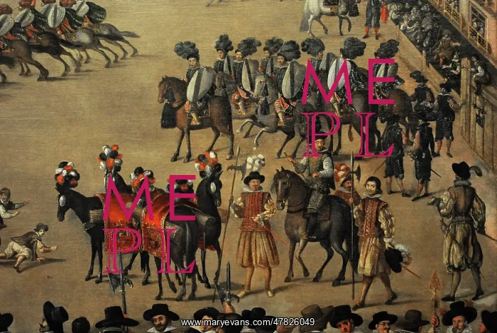 : Royal Festivities in the Plaza Mayor, 1623. Detail : Royal Festivities in the Plaza Mayor, 1623. Detail