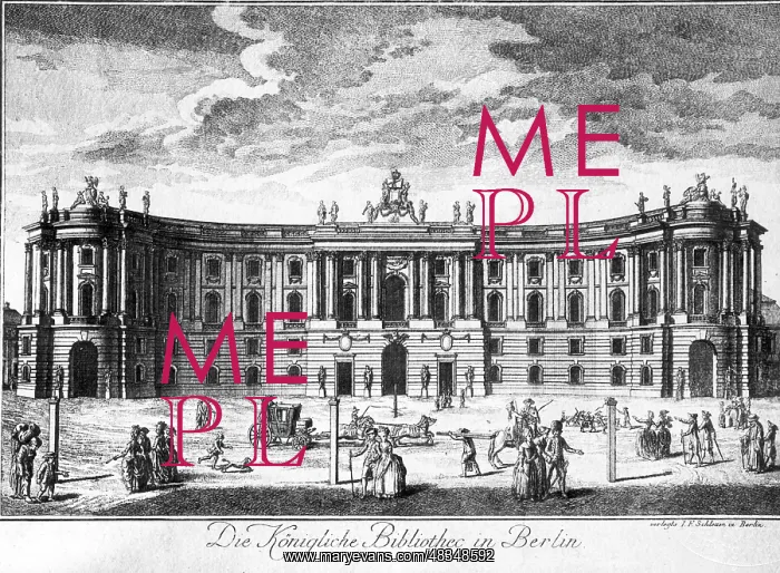: Royal Library in Berlin, around 1790 : Royal Library in Berlin, around 1790
