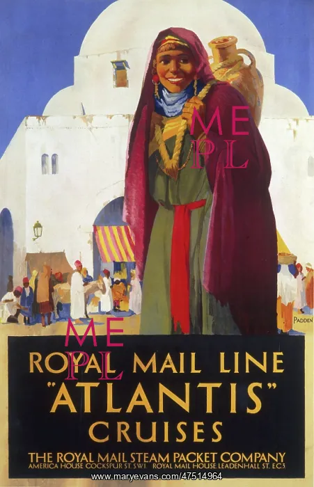 : Royal Mail Atlantis Cruises poster : Royal Mail Atlantis Cruises poster