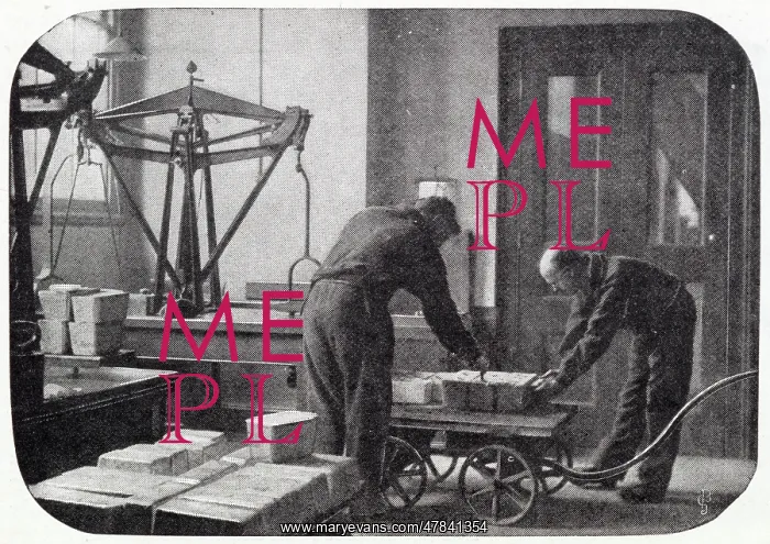 : The Royal Mint - Marking Silver Ingots for Melting 1904 : The Royal Mint - Marking Silver Ingots for Melting 1904
