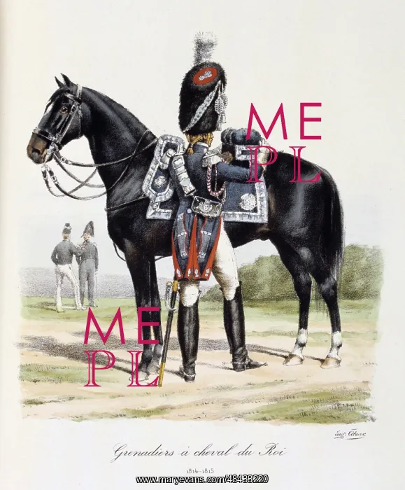 : Royal Mounted Black Grenadier, 1814-1815. From : Royal Mounted Black Grenadier, 1814-1815. From