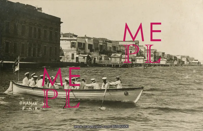 : Royal Naval oarsmen returning to their ship : Royal Naval oarsmen returning to their ship