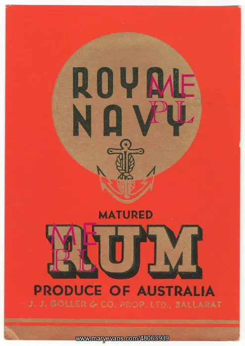  : Royal Navy Rum label