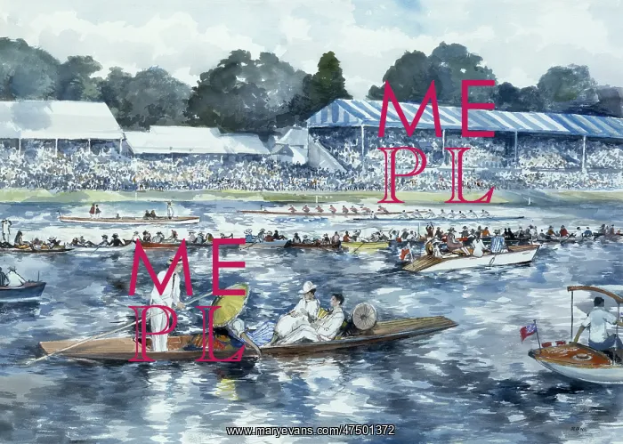 : Royal Regatta, Henley ' boats on river : Royal Regatta, Henley ' boats on river