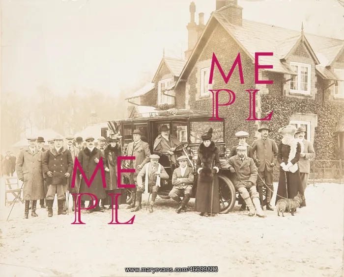 : Royal shooting party, Sandringham, 1910 : Royal shooting party, Sandringham, 1910