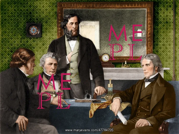 : Royal Society Deputation to Michael Faraday, 1858 : Royal Society Deputation to Michael Faraday, 1858