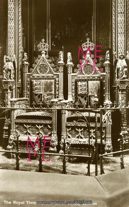 : The Royal Thrones, House of Lords, London : The Royal Thrones, House of Lords, London