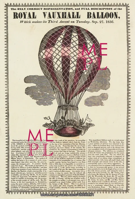 : Royal Vauxhall Balloon ascent : Royal Vauxhall Balloon ascent