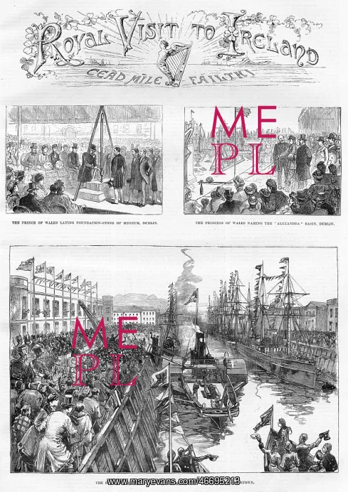 : The Royal Visit to Ireland, 1885 - three scenes : The Royal Visit to Ireland, 1885 - three scenes