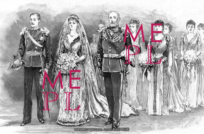 : Royal Wedding 1891 - Procession of the bride : Royal Wedding 1891 - Procession of the bride