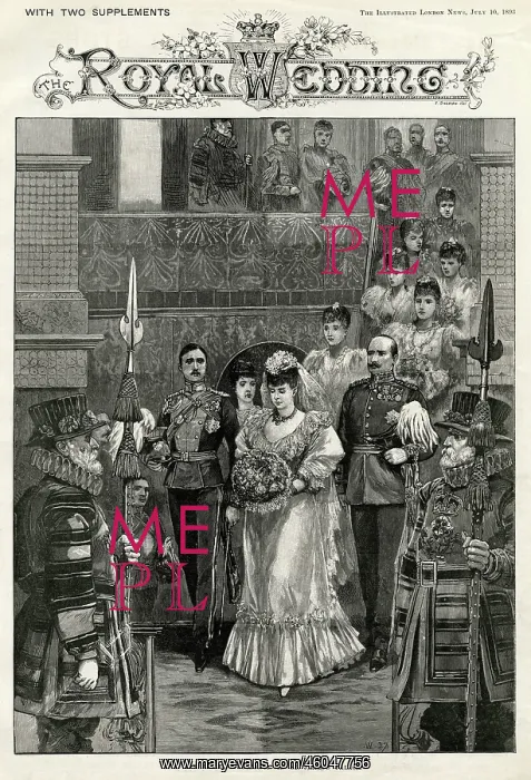 : Royal wedding 1893 - bridal procession : Royal wedding 1893 - bridal procession