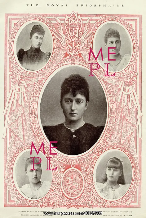: Royal wedding 1893 - Bridesmaids : Royal wedding 1893 - Bridesmaids