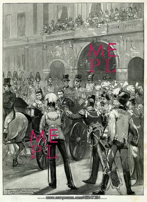 : Royal wedding 1893 - the departure : Royal wedding 1893 - the departure