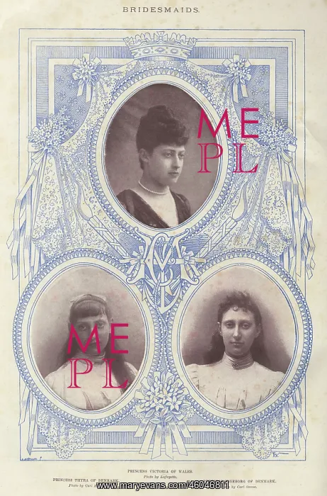 : Royal Wedding 1896 -- three bridesmaids : Royal Wedding 1896 -- three bridesmaids