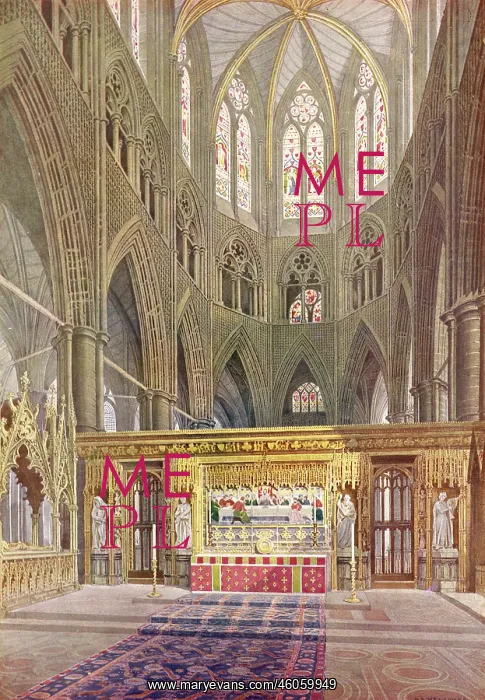 : Royal Wedding 1923 - the altar at the Abbey : Royal Wedding 1923 - the altar at the Abbey