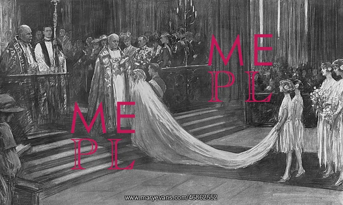 : Royal wedding, 1923 - ceremony in the Abbey : Royal wedding, 1923 - ceremony in the Abbey