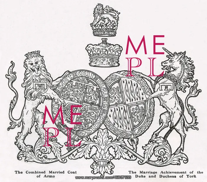 : Royal Wedding 1923 - coat of arms : Royal Wedding 1923 - coat of arms
