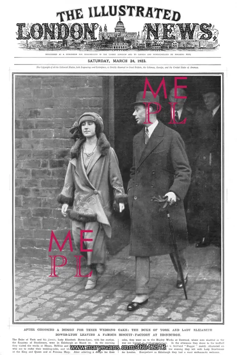 : Royal Wedding 1923 - ILN cover : Royal Wedding 1923 - ILN cover